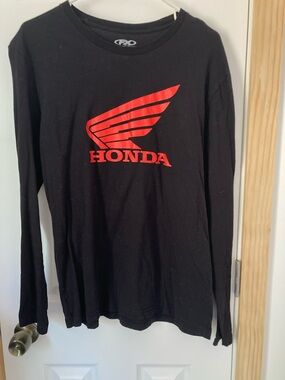 Fox Black Tee with White Logo Print